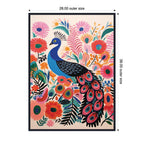 Bright Colorful Boho Peacock by The Creative Bunch Studio Framed Canvas Wall Art Print