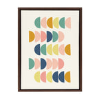 Sylvie Simple Shapes in Soft Colors Framed Canvas by Apricot and Birch