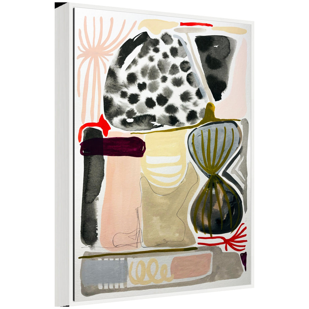 Sylvie Abstract 01 Framed Canvas by Emma Daisy