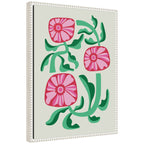 Sylvie Retro Flowers Framed Canvas by Rachel Lee