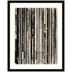 33 RPM Black and White by Robert Cadloff Framed Wall Art Print