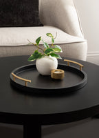 Halsey Wood Round Decorative Tray