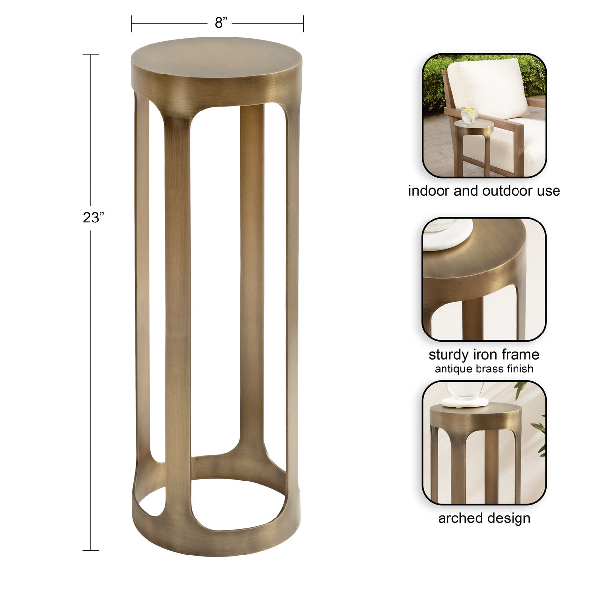 Dahl Metal Drink Table