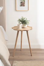 Alezar Scallop Wood Side Table