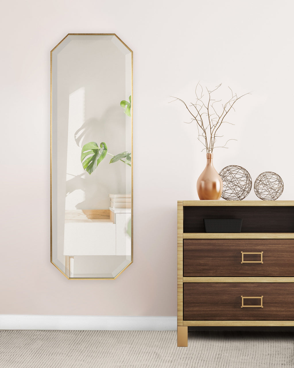 Rhodes Octagon Framed Wall Mirror