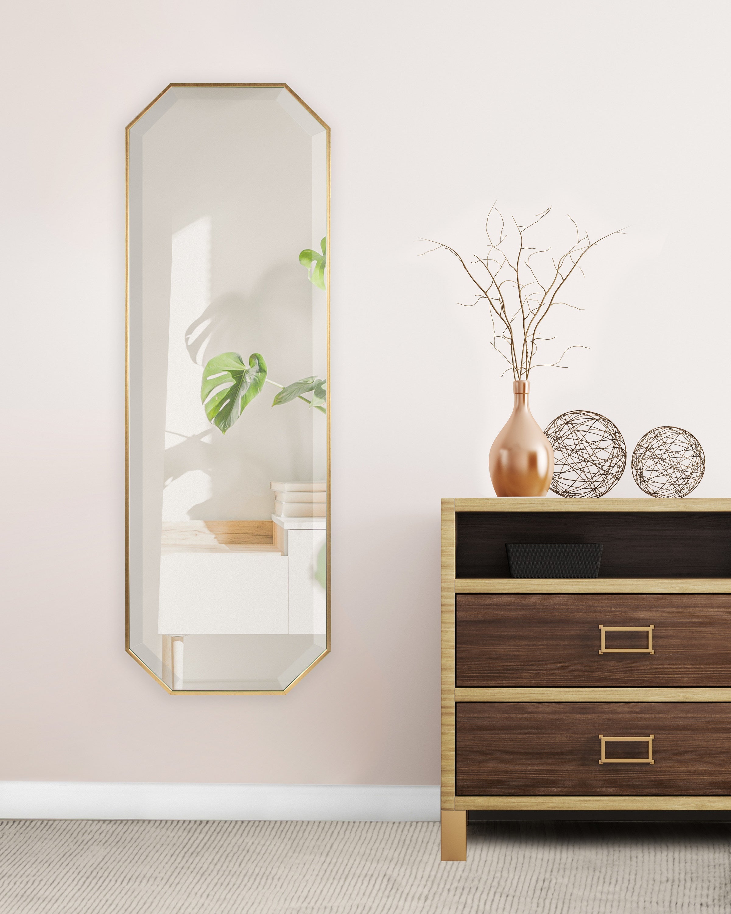 Rhodes Octagon Framed Wall Mirror