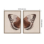 Sylvie Retro Butterfly Watercolor - 2 Piece Framed Canvas Art Set by The Creative Bunch Studio