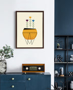 Sylvie Modern Planter Framed Canvas by Amber Leaders Designs