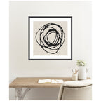 Framed Art Flowing Circle Abstract by The Creative Bunch Studio