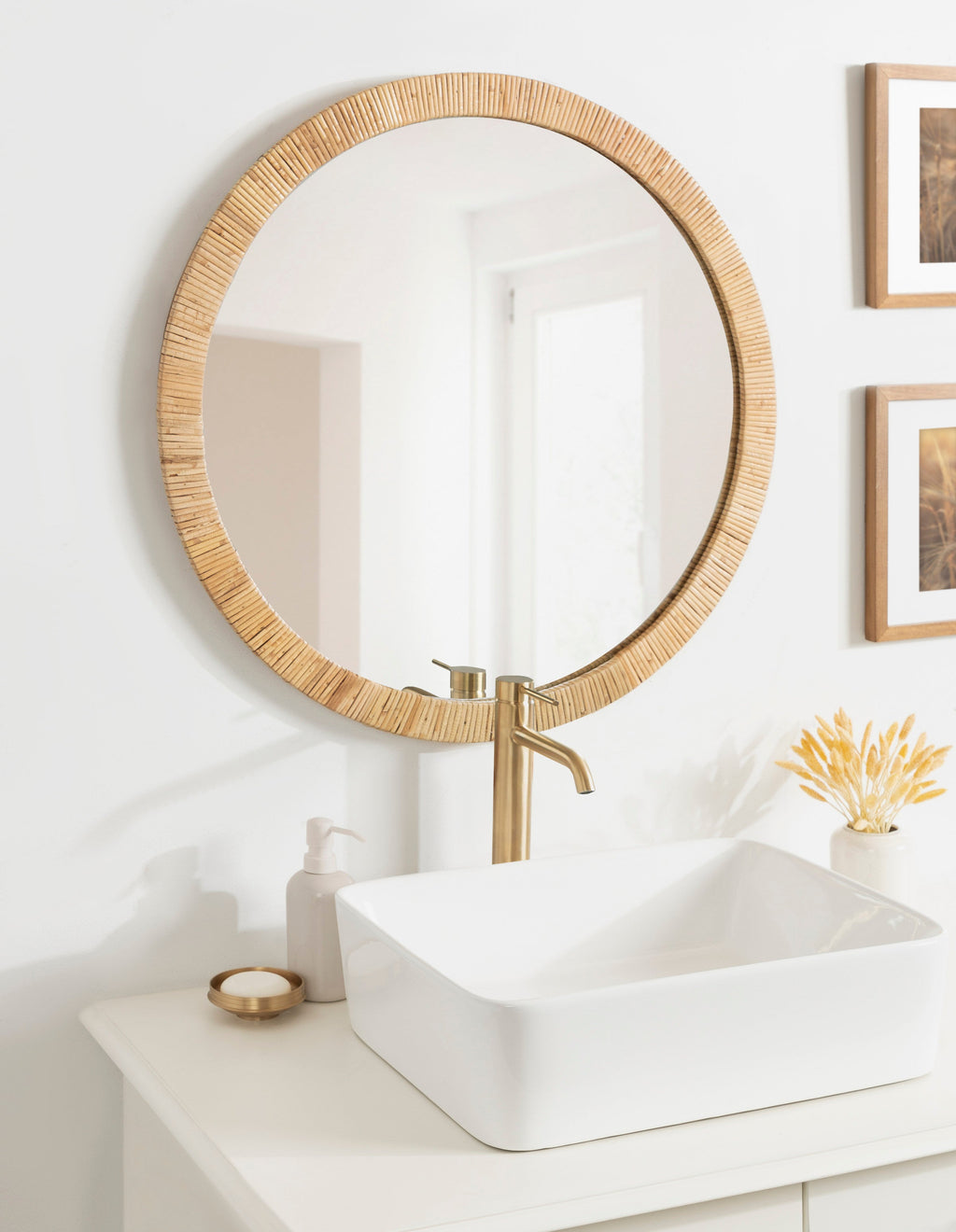 Rahfy Round Framed Wall Mirror