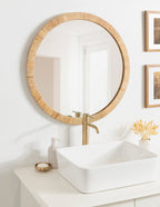 Rahfy Round Framed Wall Mirror