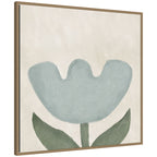 Blue Flower by Gabrielly Guedes Framed Canvas Wall Art Print