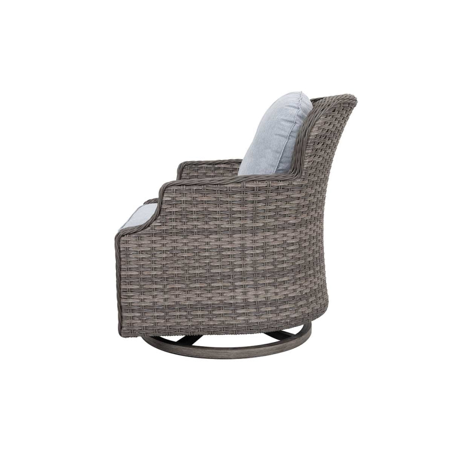 Tenaya 4-Piece Firepit Set with Swivel Rocking Chairs