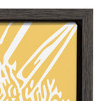 Sylvie Flower in Yellow Framed Canvas by Apricot and Birch