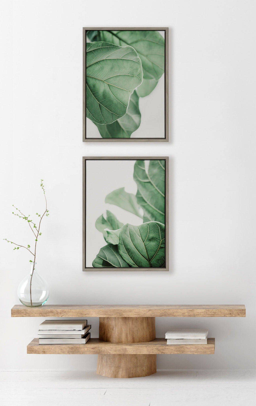 Sylvie Plant Study 6 and Plant Study 7 Framed Canvas Set by Alicia Abla
