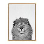 Sylvie Lion Framed Canvas by Simon Te Tai