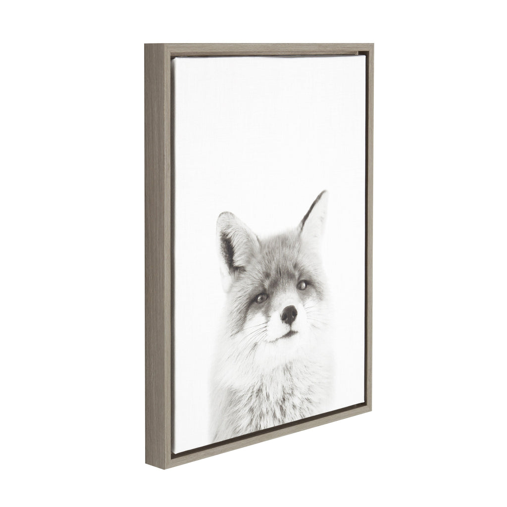 Sylvie Fox Portrait Framed Canvas by Simon Te Tai