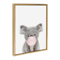 Sylvie Bubble Gum Koala Framed Canvas by Amy Peterson Art Studio