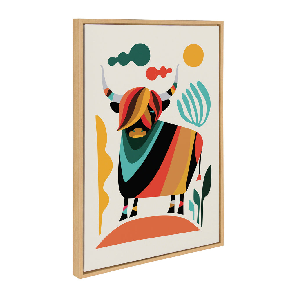 Sylvie Cow Framed Canvas by Rachel Lee of My Dream Wall