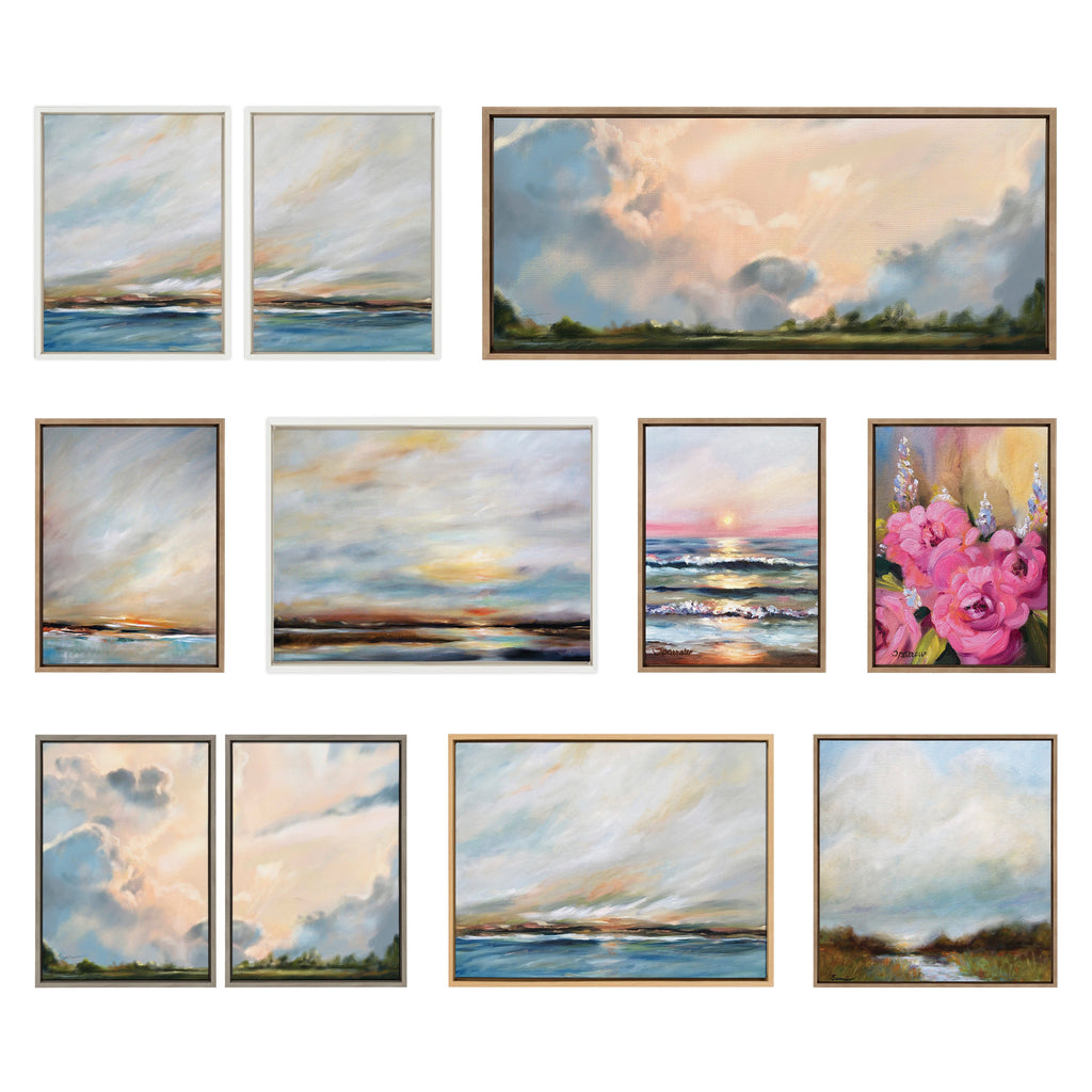 Sylvie Atlantic Sunset Framed Canvas by Mary Sparrow