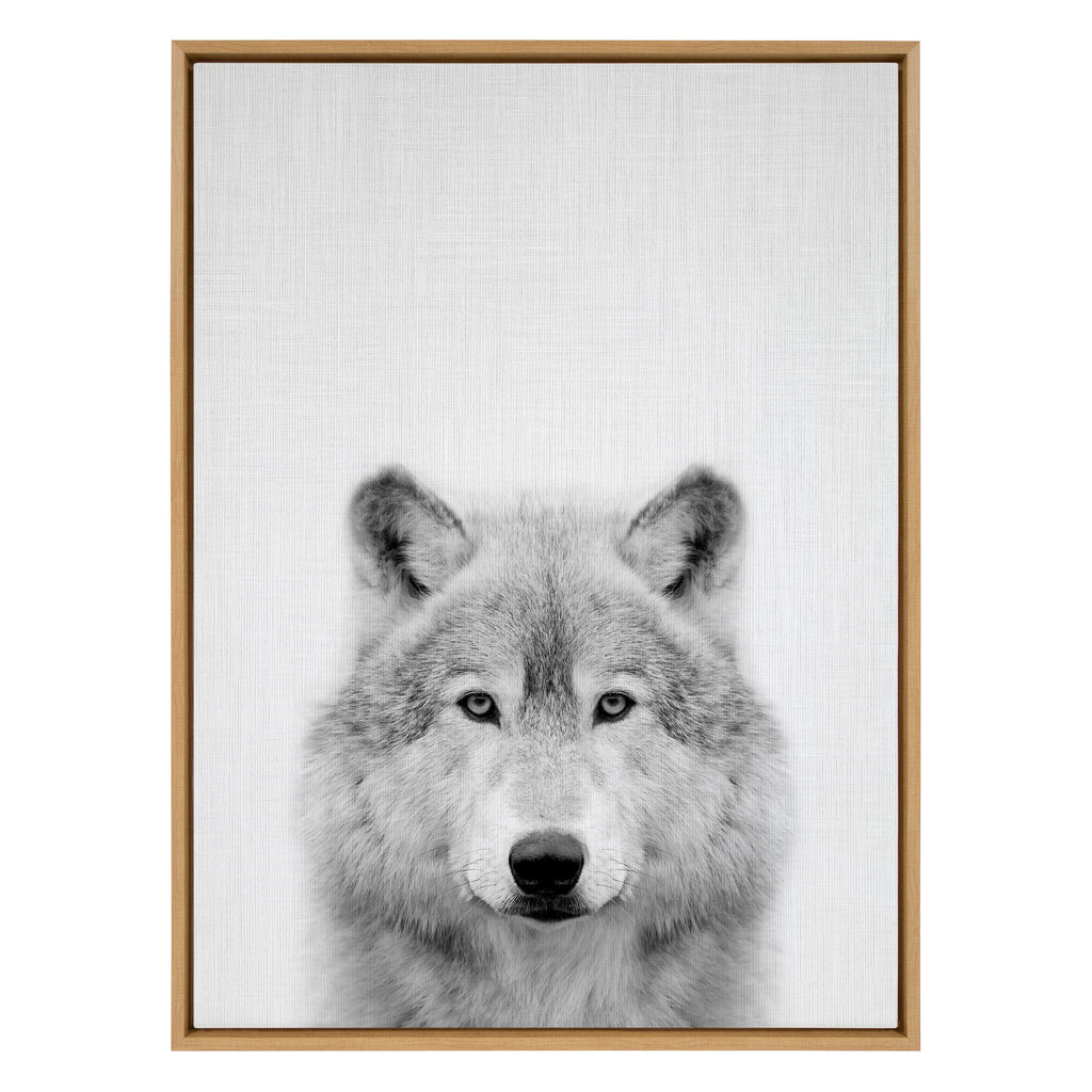 Sylvie Wolf Framed Canvas by Simon Te Tai