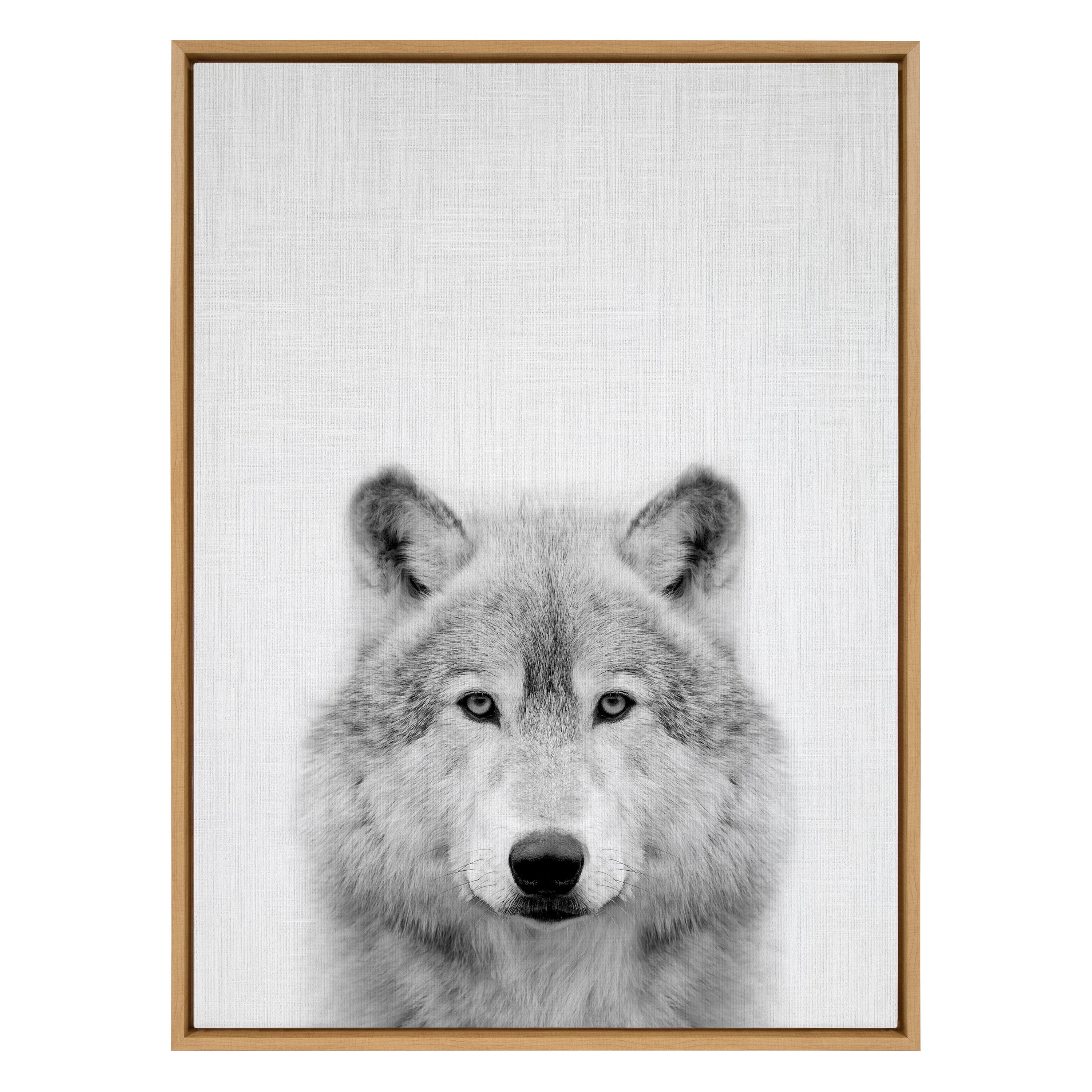 Sylvie Wolf Framed Canvas by Simon Te Tai