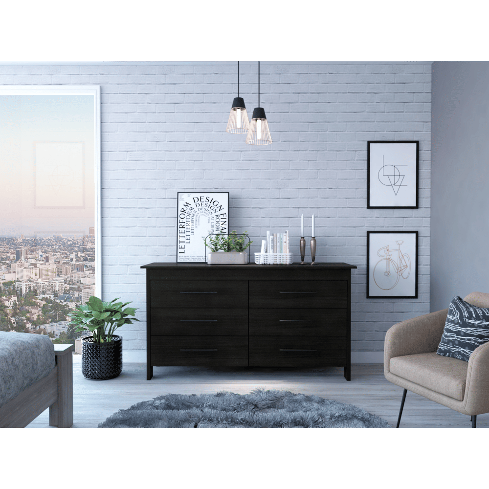 Luxor Six Drawer Double Dresser(D0102H2RL67)