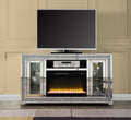 AcME Noralie TV STAND WFIREPLAcE & LED Mirrored & Faux Diamonds LV00316(D0102H71FT6)