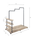 AcME Brantley Hanger Rack in Oak & Sandy gray Finish Ac00431(D0102H7cB22)