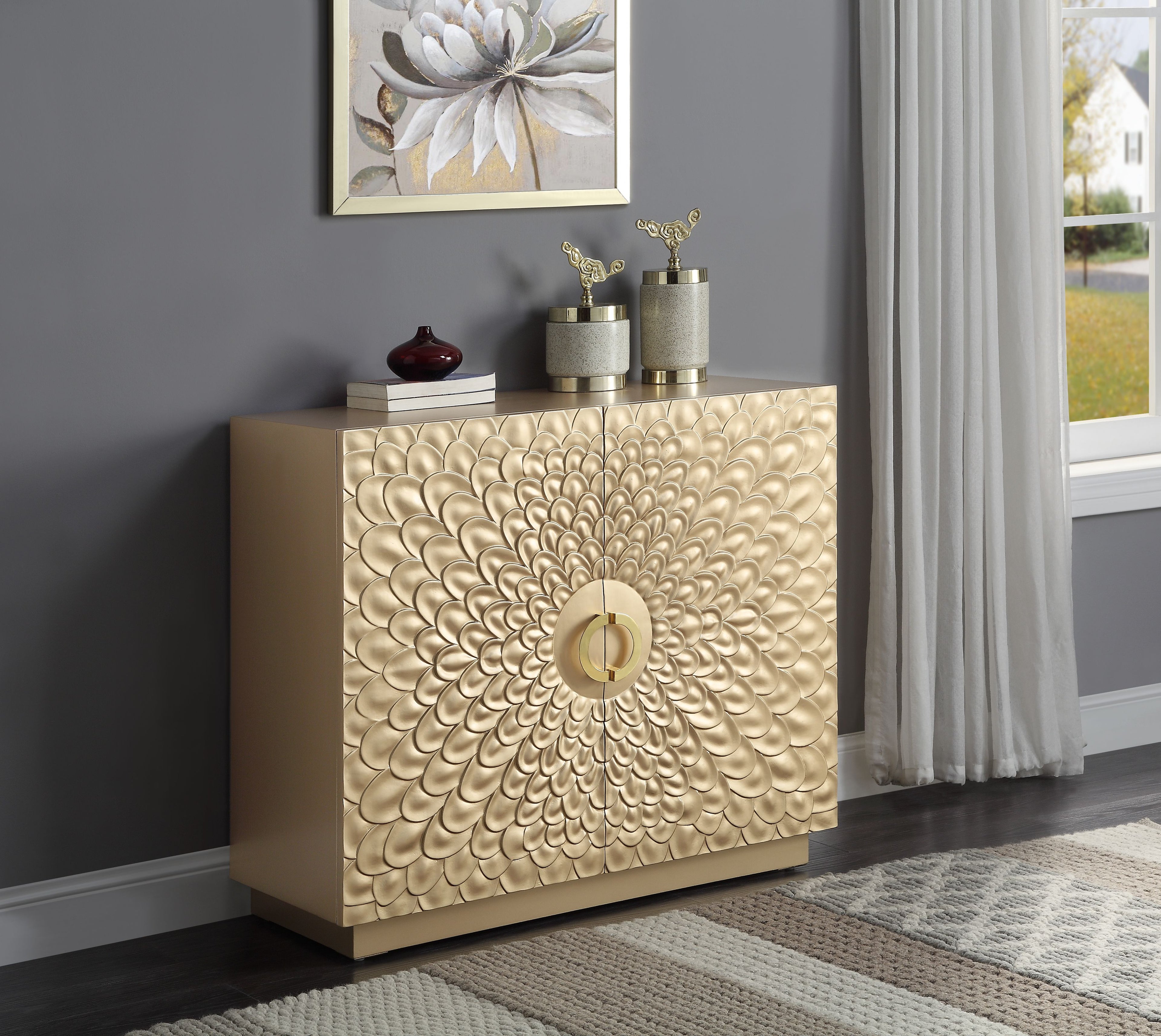 Ellette console Table in gold Finish Ac00289(D0102H7cB6X)