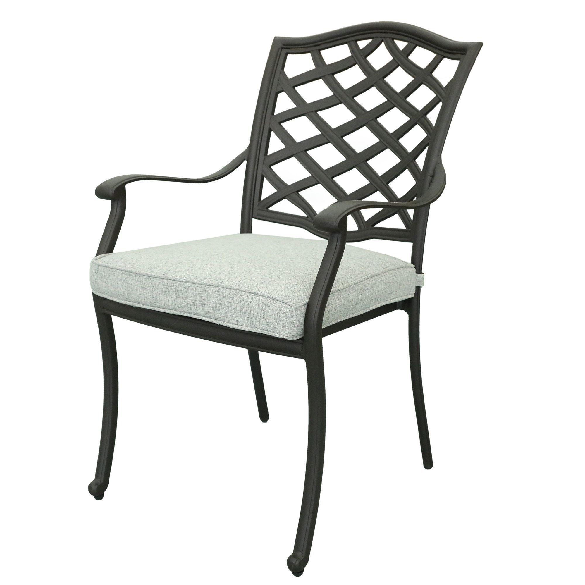 Dining Arm chair grey Set of 2(D0102H7cBA6)