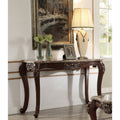 Acme Mehadi Rectangular Wooden Console Table with Queen Anne Legs in Walnut