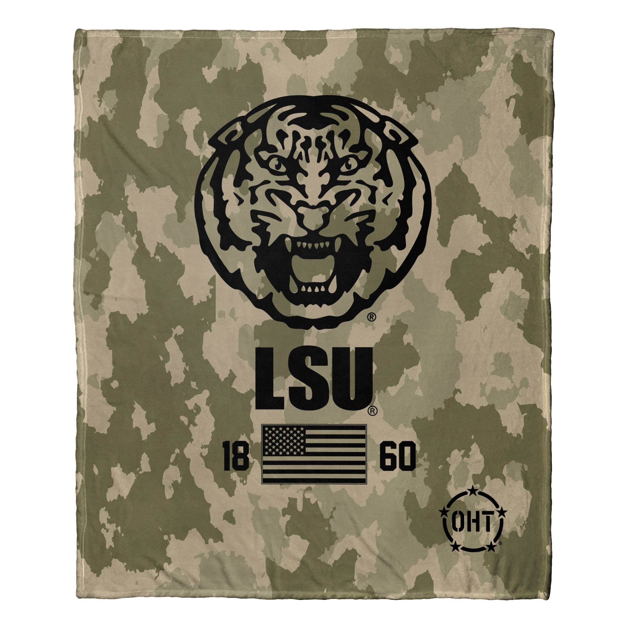 LSU OFFIcIAL NcAA OHT Special Ops Silk Touch Throw Blanket 50 x 60(D0102H942YY)