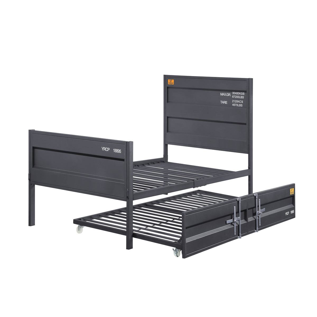Gunmetal Full Platform Bed