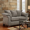 Aruca Sensations Microfiber Pillow Back Loveseat, Gray