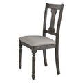 Tan and Weathered Grey Open Back Side Chairs (Set of 2)