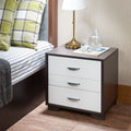 White and Black 3-drawer Rectangular Accent Table