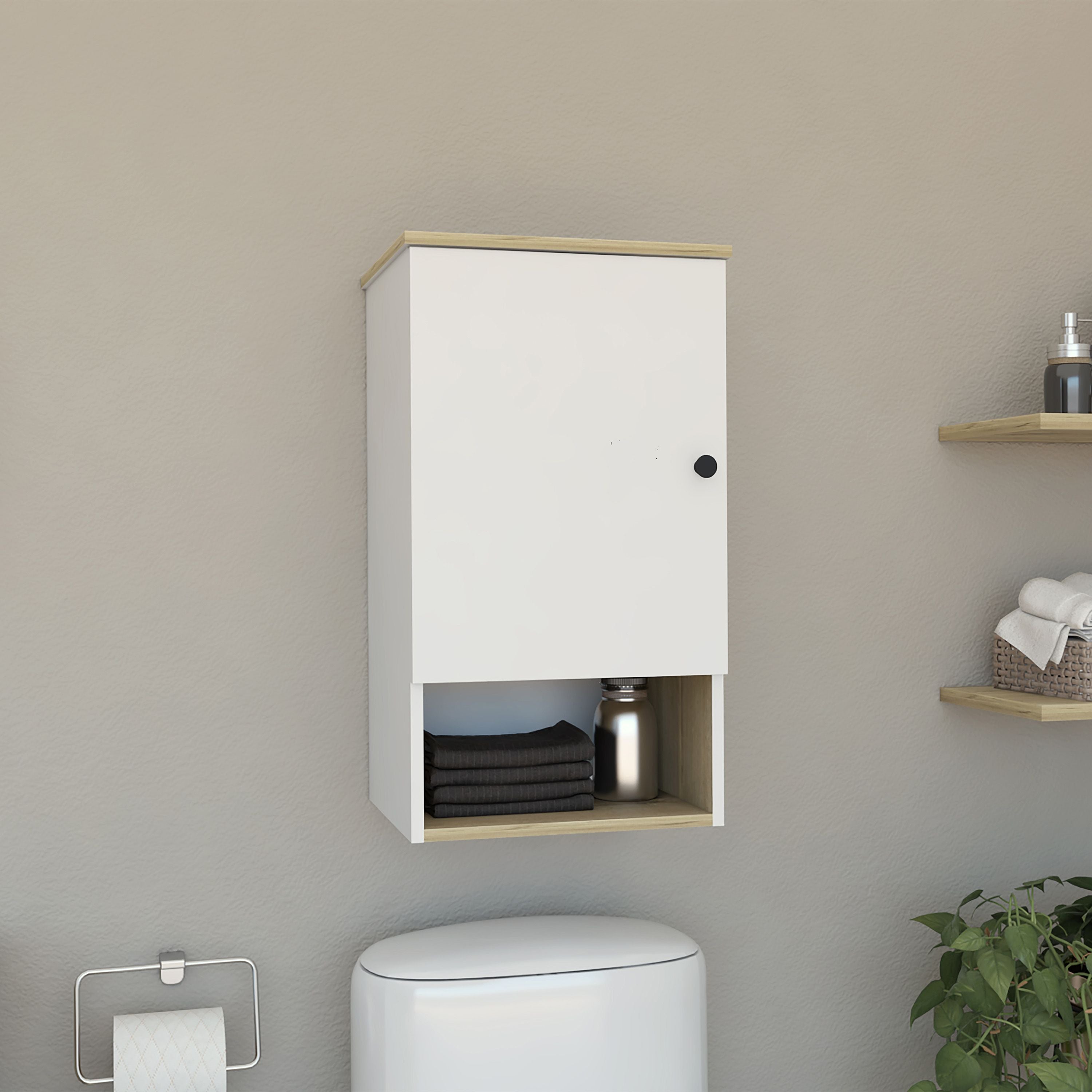 St. Angelo Medicine Cabinet, Two Internal Shelves, Single Door, One Shelf