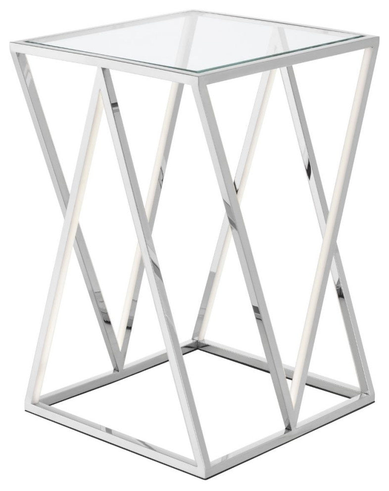 Finesse Decor LED Side Table, Square, Small(D0102HgE42Y)