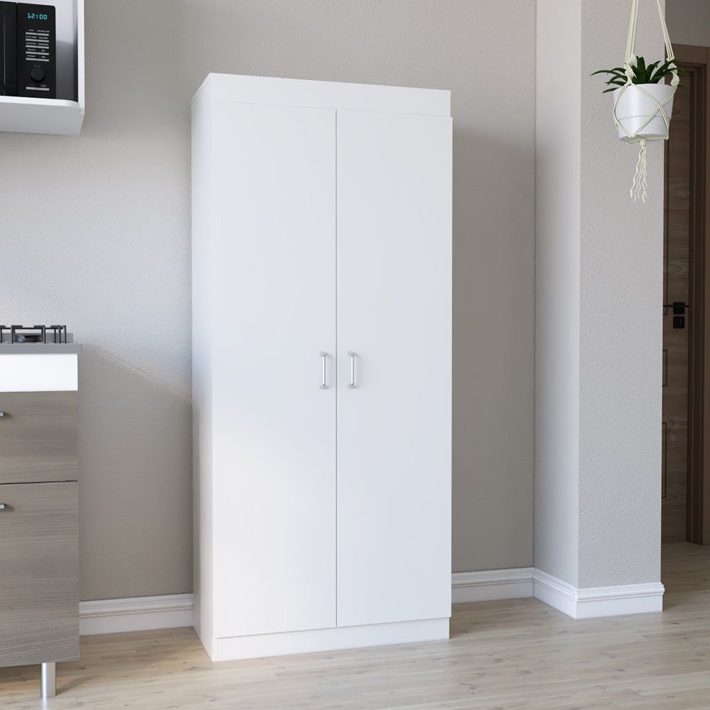 Pantry cabinet Orlando, Five Shelves, White Finish(D0102HgEYcV)