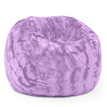 Jaxx Saxx 3 Foot Bean Bag Chair - Faux Fur - Fun Colors, Bellflower Purple