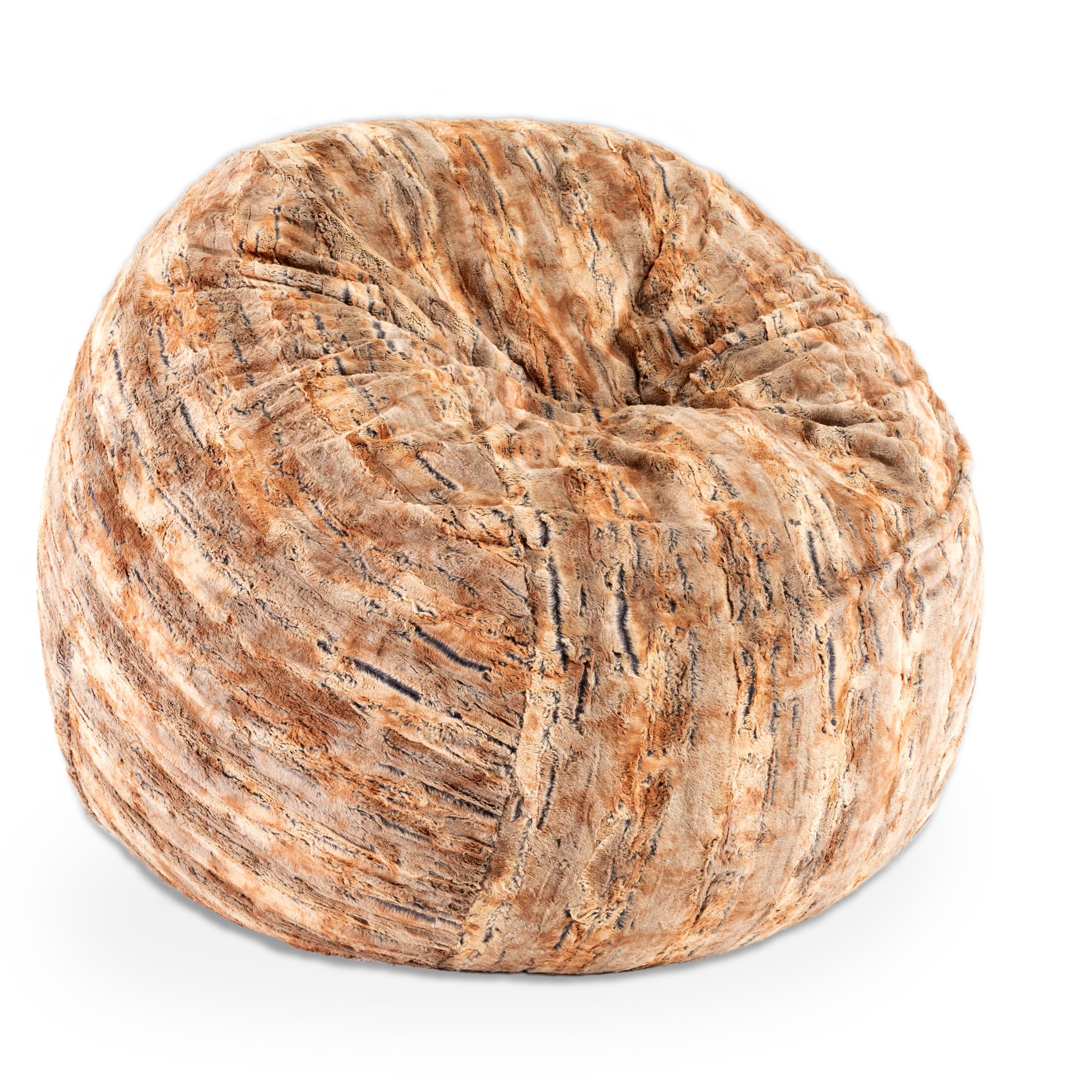 Jaxx Metro Sac 5 Foot Bean Bag Chair - Luxe Fur, Red Fox
