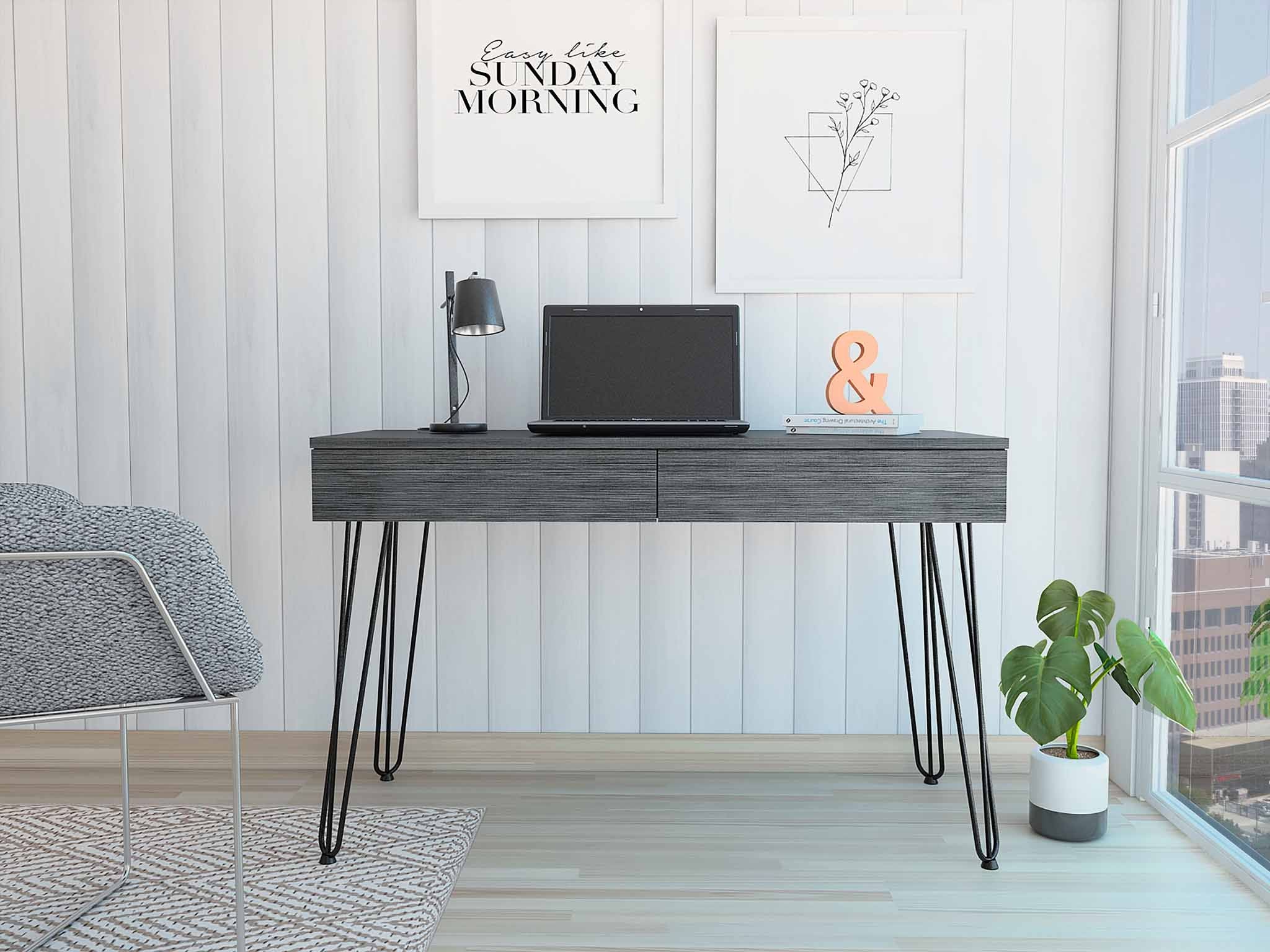 Oakland Writing Desk Two Drawers(D0102HI4X7A)