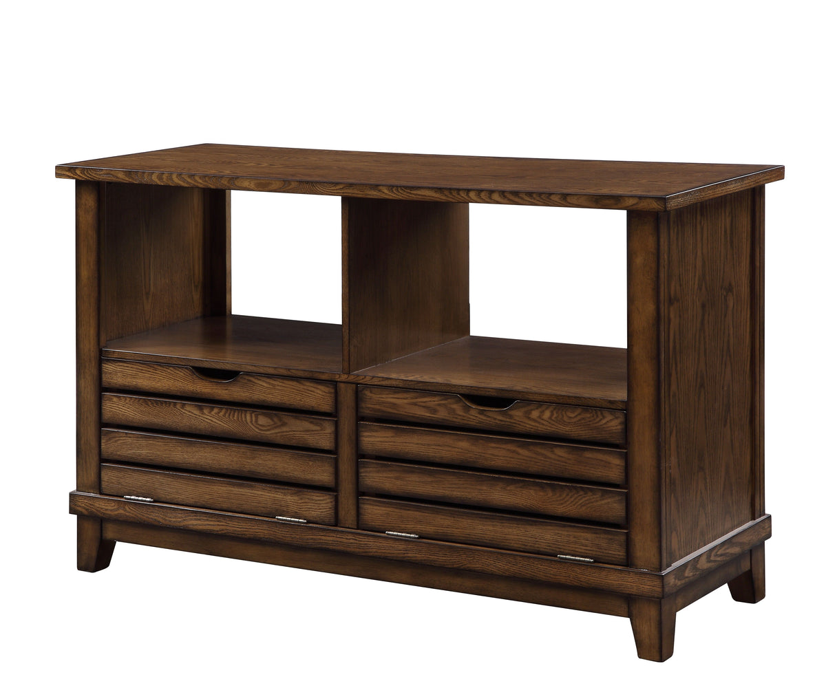 Oak Sofa Table with Tapered Legs