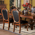 Black and Cherry Side Chair with Nailhead Trim (Set of 2)