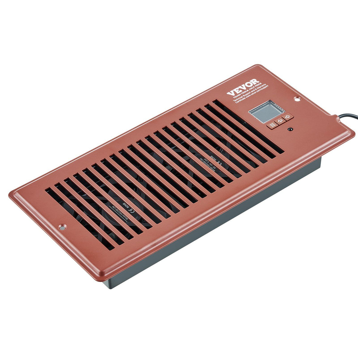 VEVOR Register Booster Fan, Quiet Vent Booster Fan Fits 4 x 10 Register Holes, with Remote Control and Thermostat Control, Adj