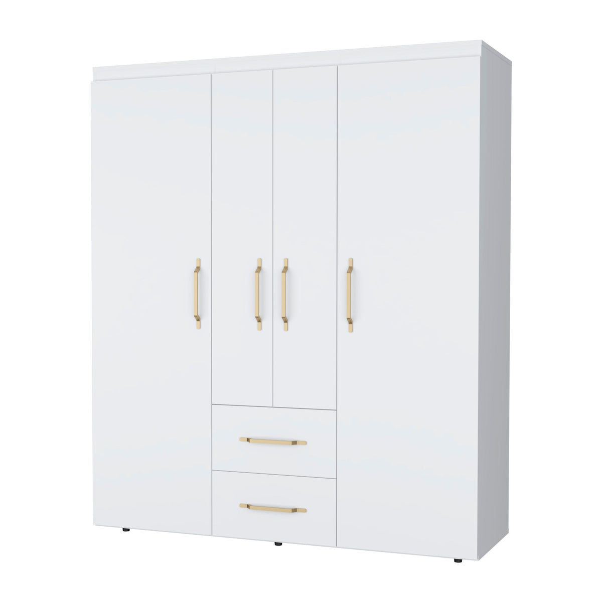 White All-In-One 2-Door Armoire