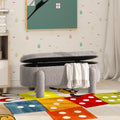 Hugo 49 Oval Fully Upholstered Storage Bench, Boucle
