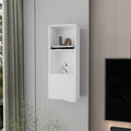 Pima Wall Cabinet in Melamine With One Door, White