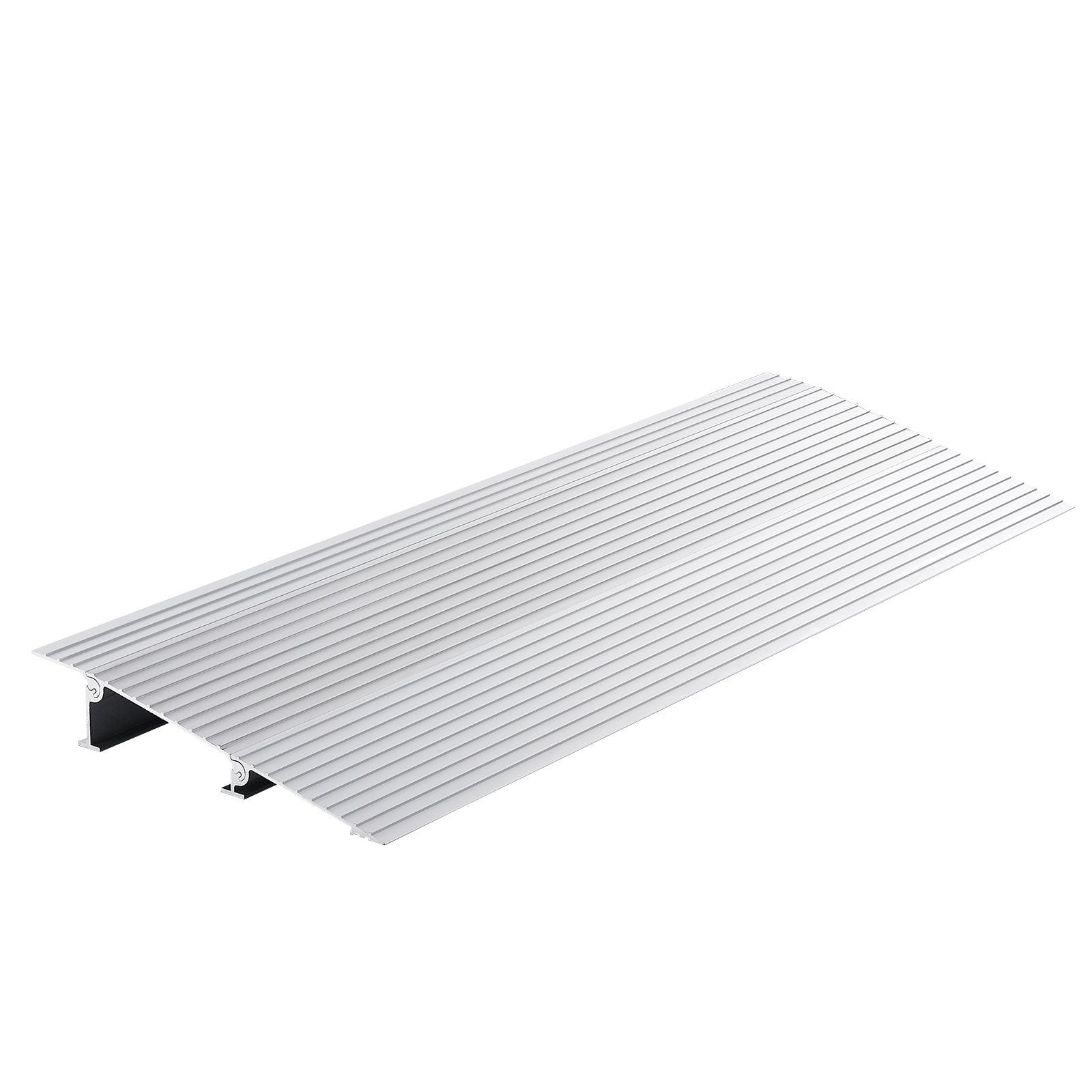 VEVOR Door Threshold Ramp, 2 Rise, 800 lbs Load Capacity, Door Ramp for Wheelchairs, Aluminum Threshold Ramp for Doorways, Adjus